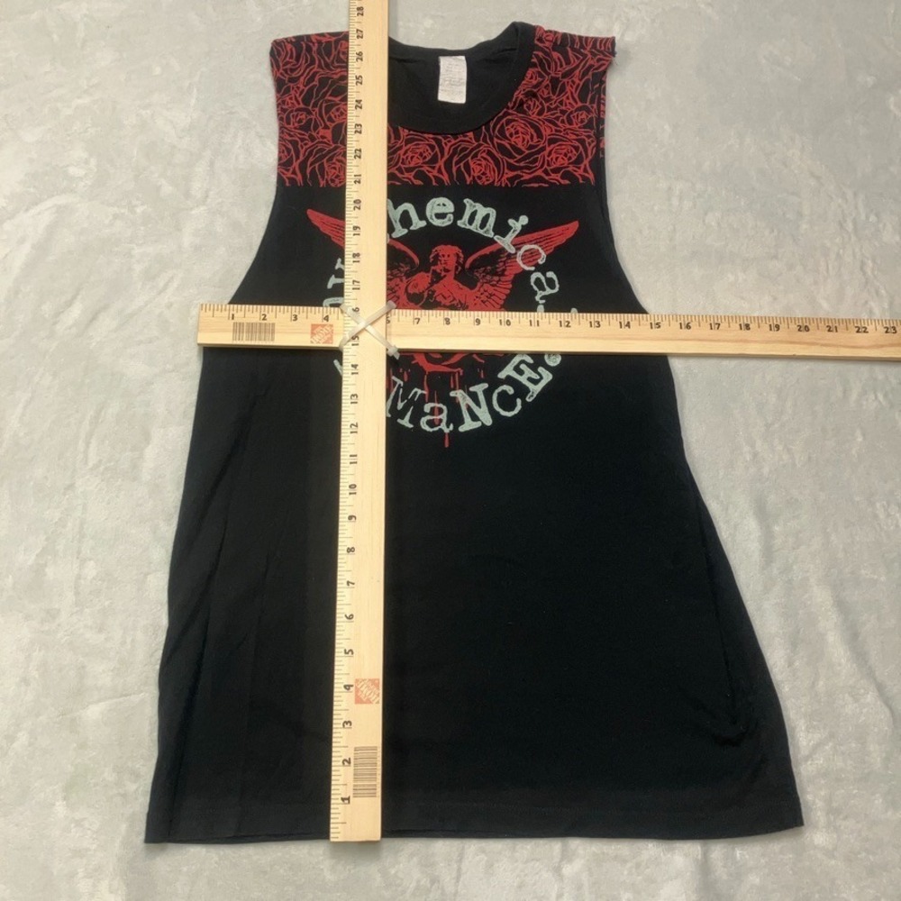 Vintage My Chemical Romance Cutoff Sleeveless T-Shirt Women's‎ L Emo Made in USA - Picture 4 of 5